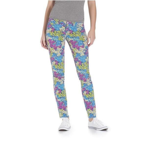 Aeropostale Ashley Floral Skinny Fit Jeans Multicoloured Size 9/10 - Picture 1 of 10